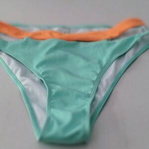 Source Unknown Blue and Orange Bikini Swimwear